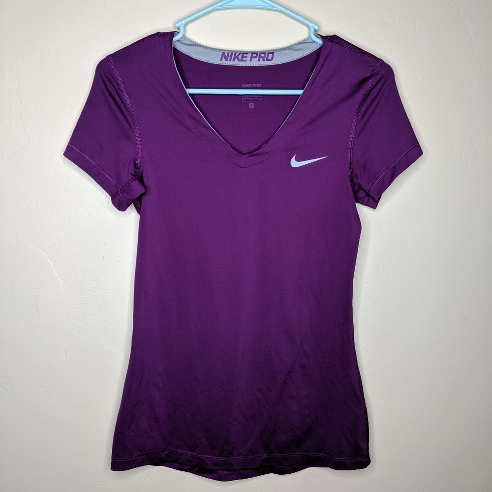 Nike Pro Short Sleeve Purple Shirt